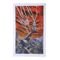 HIGHLANDER (1986) - Allan Cameron Hand-painted Concept For The Kurgan's (Clancy Brown) Quickening