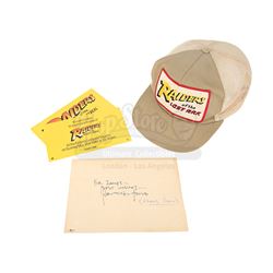 RAIDERS OF THE LOST ARK (1981) - Harrison Ford Autograph, Crew Cap and Screening Tickets