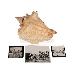 JAMES BOND: DR. NO (1962) - Honey Ryder's (Ursula Andress) Conch Shell and On-set Black-and-white Ph