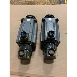 (2) - MITSUBISHI HA 80C-S AC SERVO MOTORS WITH ENCODERS