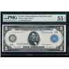 Image 1 : 1914 $5 New York Federal Reserve Note PMG 55EPQ
