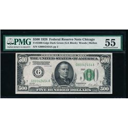 1928 $500 Chicago Federal Reserve Note PMG 55