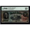 Image 1 : 1869 $2 Rainbow Legal Tender Note PMG 25