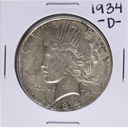 1934-D $1 Peace Silver Dollar Coin