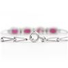 Image 2 : Plated Rhodium 4.05ctw Ruby and Diamond Bracelet