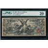 Image 1 : 1896 $5 Educational Silver Certificate PMG 20