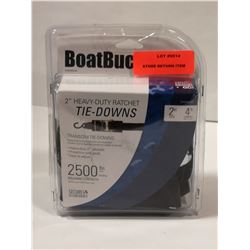 BOAT BUCKLE 2" HEAVY DUTY RATCHET TIE DOWNS