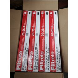 LOT OF 8 FILTRETE 20X25X4 FILTERS