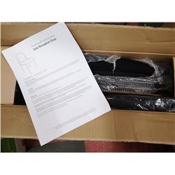 DISASSEMBLED ARMLESS WAITING ROOM CHAIR BLACK