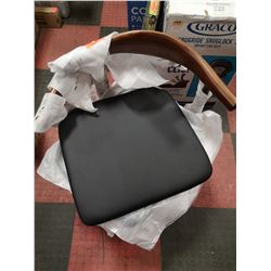 LOT OF 2 DISASSEMBLED WOOD AND LEATHER CHAIRS