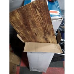 MIND READER WOOD AND METAL 4 TIER CART