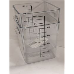 LOT OF 2 RUBBERMAID 8QT FOOD CONTAINERS