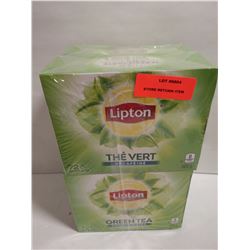 LOT OF FOUR 72 PACK LIPTON GREEN TEA BAGS