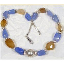 Artisan Chalcedony Sterling Choker By Vera #1232784