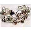 Image 1 : Springtime Beauty~Gemstone Silver Cuff #1232810