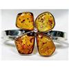 LUCKY~Cognac Baltic amber Silver Cuff  #1232830