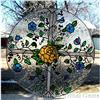 Image 1 : VICTORIAN Floral  Window Painting 18"  #1232869