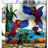 Image 1 : Stunning Macaw Parrot Window Painting #1232879