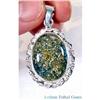 Magical Blue Amber Sterling  Pendant #1232948