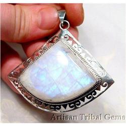 MASSIVE Teardrop Jaali Moonstone Sterling #1233043