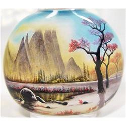 Crystal Inside Painting Snuff Bottle PEACEFUL #1233062