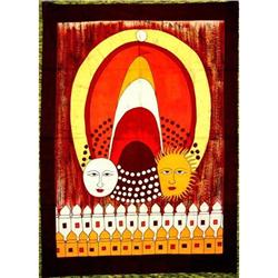 Batik Painting Abstract Temple #1233067