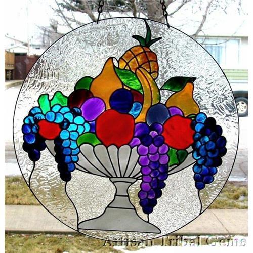 Stained Glass Painting Brilliant FRUIT Bowl 1233076