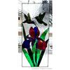 Image 1 : Stained Glass Painting Magenta IRISES     #1233080
