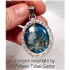 Image 1 : Designer Silver Blue Amber Sterling Pendant~16 #1233100