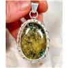 Finest Designer Blue Amber Sterling Pendant #1233108