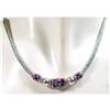 Image 1 : Impeccable ENAMEL Sterling Silver Necklace #1233136