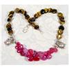 Image 1 : Pink Chalcedony Faceted Briolette Tiger Eye #1233175
