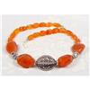 Image 1 : Faceted Carnelian Nugget Sterling Choker~157 #1233178