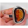 Image 1 : Bold MODERN  Baltic AMBER   Sterling Silver #1233182