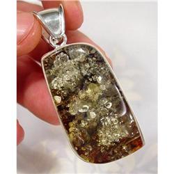 Glorious Baltic Amber Sterling Pendant #1233188