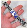 Image 1 : Thai MOP Lapis Inlay Sterling Bracelet #1233245