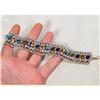 Image 1 : ABSOLUTELY GRAND Cut Glass in Silver Bracelet  #1233255