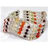 Image 1 : Designer Silver Gemstone popurri Cuff  #1233289