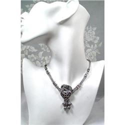 Thai Silver Enamelled Choker~58.9grams  #1233293