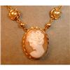 Image 1 : CAMEO Necklace PENDANT GF Setting ANTIQUE #1233396