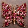 Image 1 : REGENCY Rhinestone BUTTERFLY Pin VINTAGE #1233399