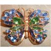 Image 1 : NAPIER Rhinestone Butterfly PIN Brooch BLUE #1233400