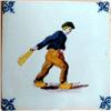 Image 1 : DUTCH Faience TILE Farmer - ANTIQUE  #1233403