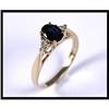 Image 1 : 14K Yellow Gold Sapphire and Diamond Ring #1233428