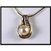 Image 1 : 14K Yellow Gold Diamond and Pearl Pendant #1233458