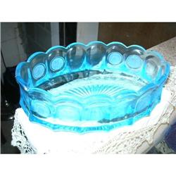 Fostoria Coin Pattern -Gorgeous Azure Blue Bowl#1233480