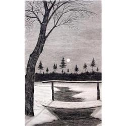  Eau Forte Snowed Landscape  - 1926, European #1233499