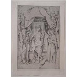 Print a. Duhamel "Christ, Virgin and Saint #1233510