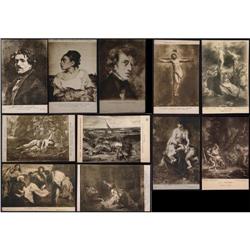 Eleven Delacroix Antique Postcards #1233535