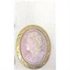 Image 1 : PINK CORAL TYPE CAMEO PIN  #1233569